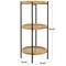 Brown Metal 3 Shelves Shelving Unit 16" x 16" x 34"